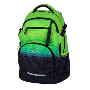 OXYBAG ergonomikus iskolatáska hátizsák – Ombre zöld-fekete