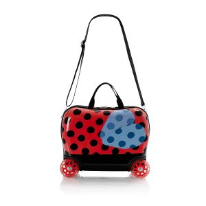 Ride-On ABS gyermekbőrönd világító kerekekkel – Ladybug