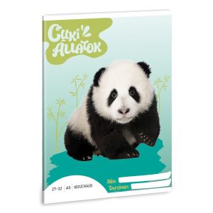 Ars Una A5-ös kockás füzet – Cuki állatok – Panda