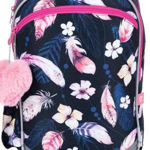 TOPGAL ergonomikus iskolatáska hátizsák COCO – Pink Feathers