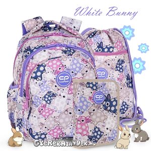 Coolpack nyuszis iskolatáska hátizsák JERRY SZETT – White Bunny