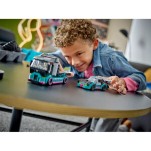 Lego City Versenyautó és autószállító teherautó (60406)