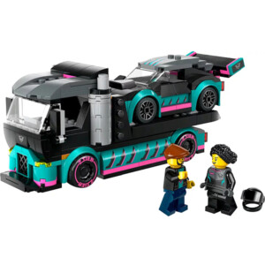 Lego City Versenyautó és autószállító teherautó (60406)