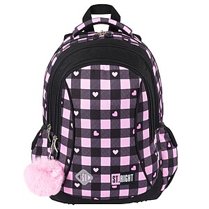 St. Right ergonomikus iskolatáska, hátizsák 39 cm – Pink checkered