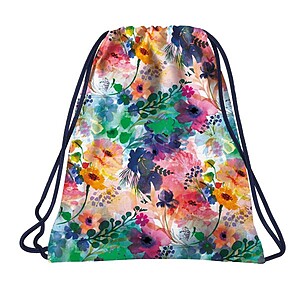 BackUp virágos iskolatáska, hátizsák SZETT – Watercolor Flowers
