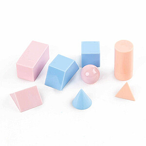 Kidea 3D geometriai formák 8 db-os pasztell