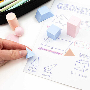 Kidea 3D geometriai formák 8 db-os pasztell