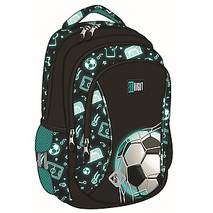St. Right focis iskolatáska, hátizsák mellpánttal 39 cm – Neon Football