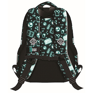 St. Right focis iskolatáska, hátizsák mellpánttal 39 cm – Neon Football