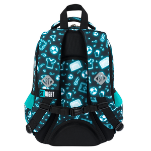 St. Right focis iskolatáska, hátizsák mellpánttal 39 cm – Neon Football