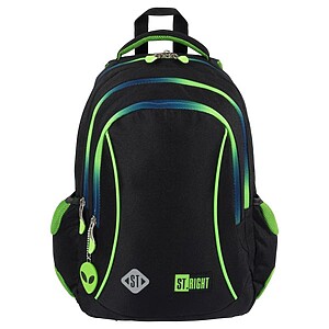 St. Right iskolatáska, hátizsák 39 cm SZETT – Green Power