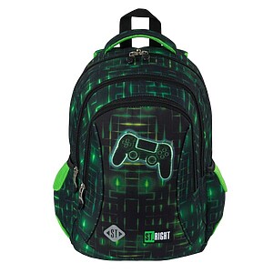 St. Right iskolatáska, hátizsák SZETT 39 cm – Neon Pad