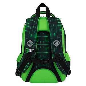 St. Right iskolatáska, hátizsák SZETT 39 cm – Neon Pad