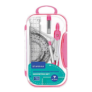 Starpak fém körző készlet vonalzókkal – pink