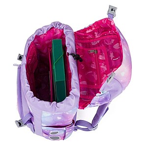 Topgal merevfalú iskolatáska csatos KIRA – Purple Heart