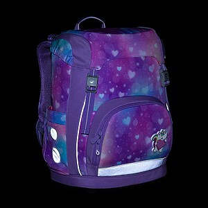 Topgal merevfalú iskolatáska csatos KIRA – Purple Heart