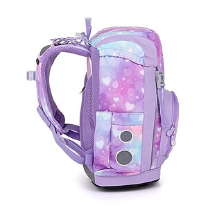 Topgal merevfalú iskolatáska csatos KIRA – Purple Heart
