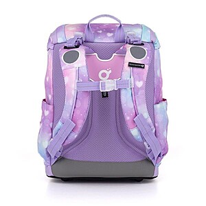 Topgal merevfalú iskolatáska csatos KIRA – Purple Heart