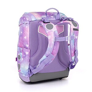 Topgal merevfalú iskolatáska csatos KIRA – Purple Heart