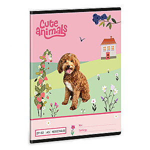 Ars Una A5-ös kockás füzet – Cuki állatok – Doggie
