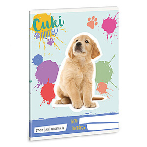 Ars Una A5-ös kockás füzet – Cuki állatok – Golden Retriever