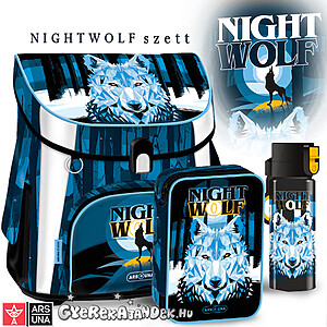 Ars Una farkasos iskolatáska 3 részes SZETT Nightwolf