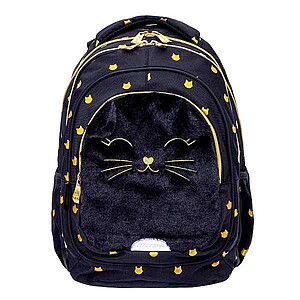 Astra cicás ergonomikus iskolatáska, hátizsák 39 cm – Fluffy Black