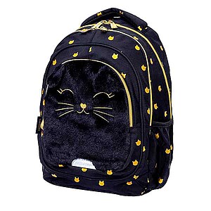Astra cicás ergonomikus iskolatáska, hátizsák 39 cm – Fluffy Black