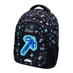 Astra ergonomikus iskolatáska, hátizsák 39 cm – Dark Pixel