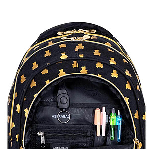 Astra ergonomikus iskolatáska, hátizsák 39 cm – Golden Teddy