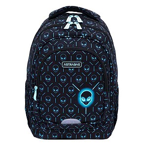 Astra ergonomikus iskolatáska, hátizsák 39 cm – Neon Ufo