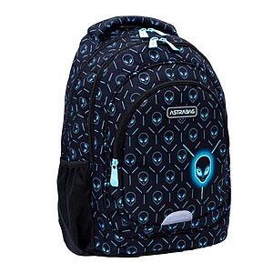 Astra ergonomikus iskolatáska, hátizsák 39 cm – Neon Ufo