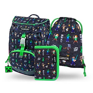 Baagl Airy ergonomikus iskolatáska SZETT – Minecraft Original