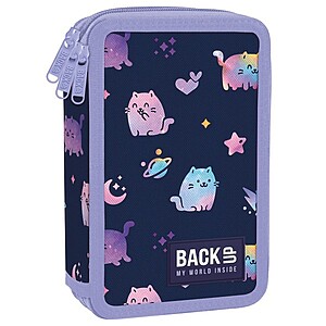 BackUp 3 emeletes cicás tolltartó, felszerelt – Cosmic Cats