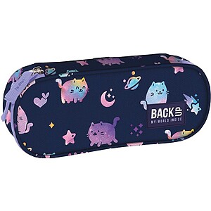 BackUp cicás ovális tolltartó – Cosmic Cats