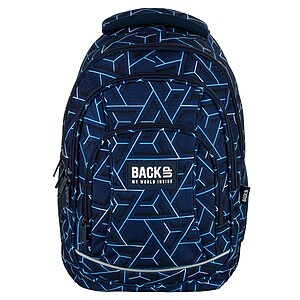 BackUp iskolatáska hátizsák – Blue Geometric