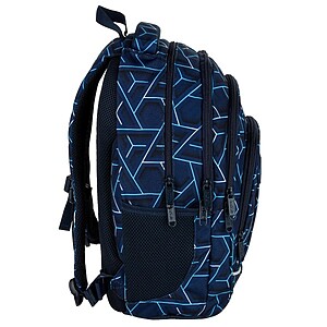 BackUp iskolatáska hátizsák – Blue Geometric