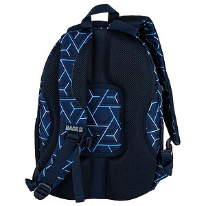 BackUp iskolatáska hátizsák – Blue Geometric