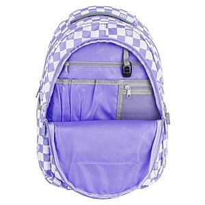 BackUp iskolatáska hátizsák – Purple Checked