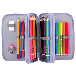 BackUp kockás 3 emeletes tolltartó felszerelt – Purple Bat