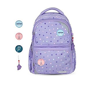 Belmil ergonomikus iskolatáska hátizsák – Purple Dots