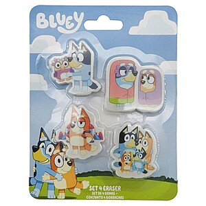 Bluey figurás radír szett 4 db-os