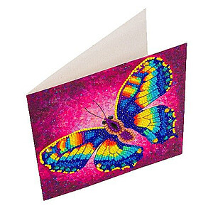 Gyémántszemes kirakó – Pillangós emléklap 18×18 cm