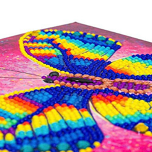 Gyémántszemes kirakó – Pillangós emléklap 18×18 cm
