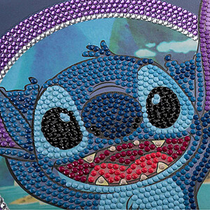 Gyémántszemes kirakó – Stitch emléklap 18×18 cm