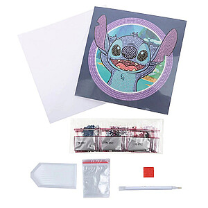 Gyémántszemes kirakó – Stitch emléklap 18×18 cm