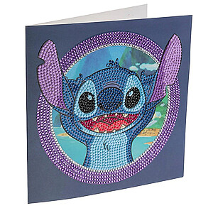 Gyémántszemes kirakó – Stitch emléklap 18×18 cm