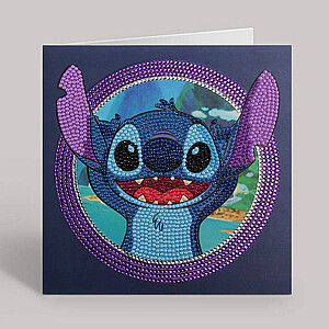 Gyémántszemes kirakó – Stitch emléklap 18×18 cm