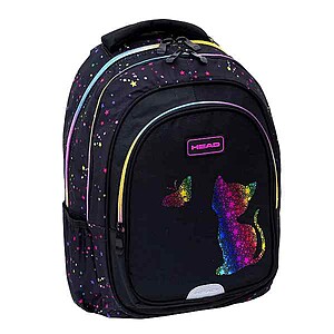 HEAD cicás ergonomikus iskolatáska, hátizsák 39 cm – Rainbow Kitty