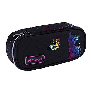 Head cicás ovális tolltartó – Rainbow Kitty